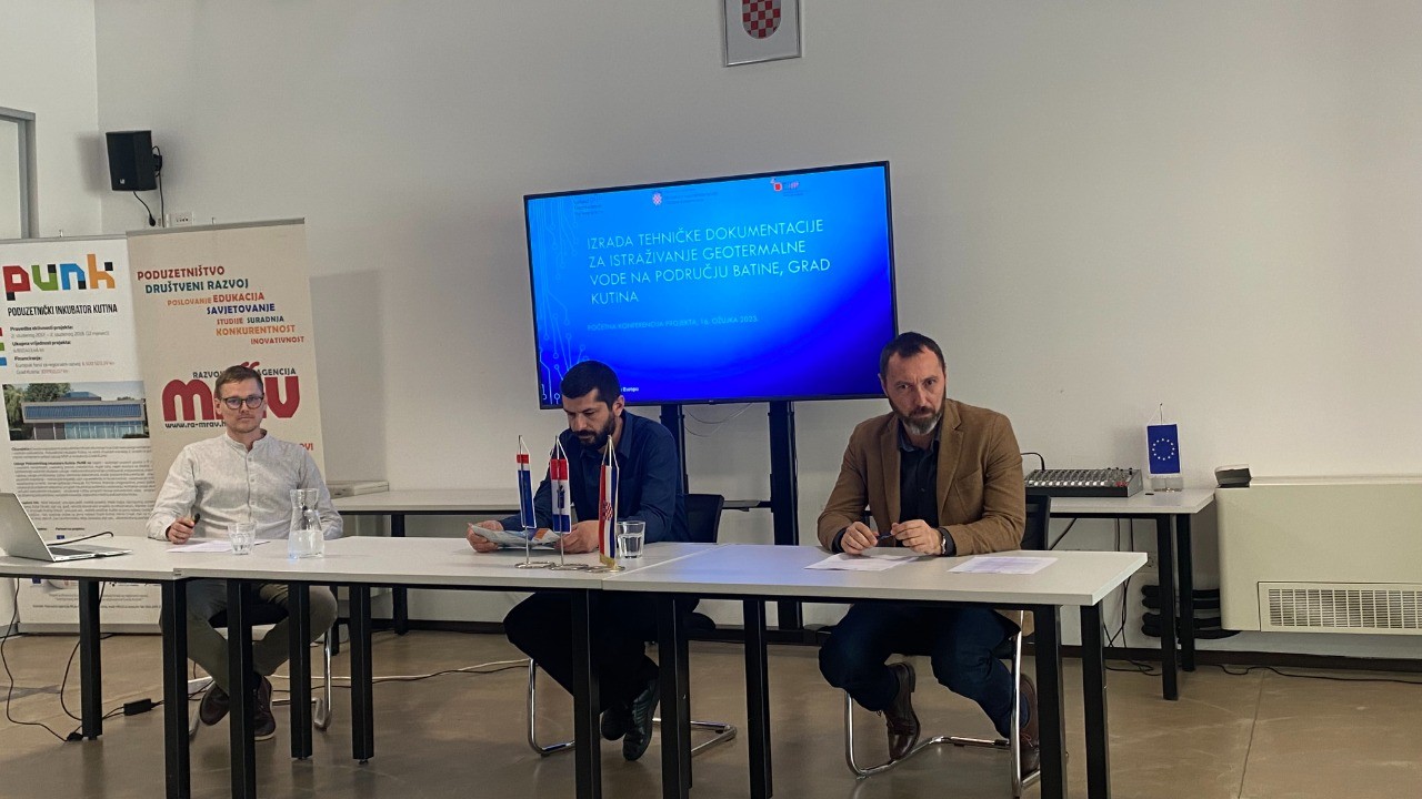 Održana Početna konferencija projekta „Izrada tehničke dokumentacije za istraživanje geotermalne vode na području Batine, Grad Kutina“